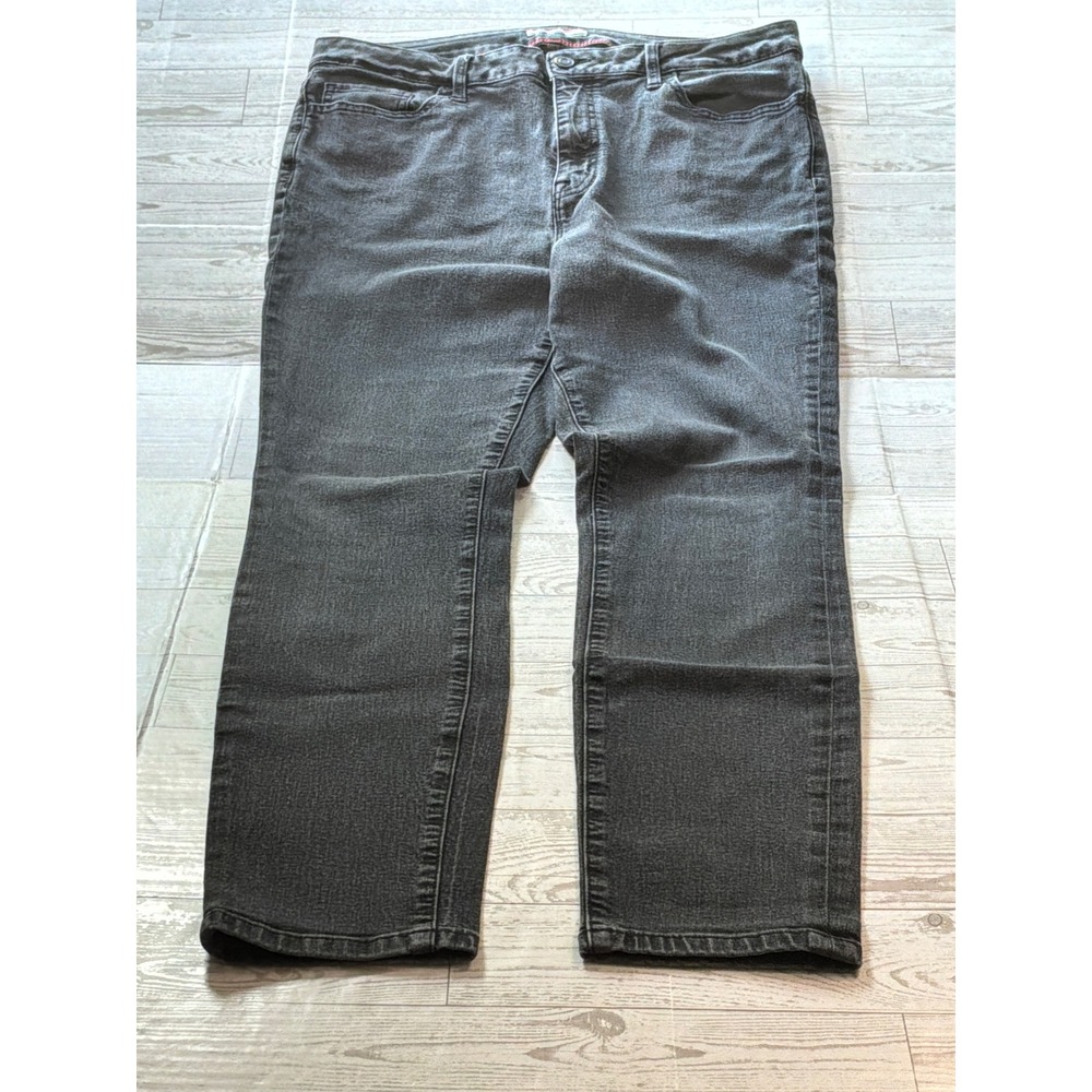 Tommy Hilfiger Jeans Womens 12 Grey Straight Leg Denim Streetwear Indie Sleaze